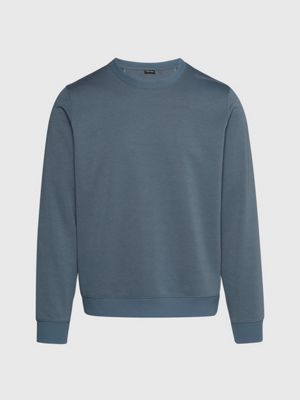 felpa in spugna francese ceramic blue da uomini ck sport