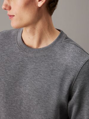 medium grey heather french terry sweatshirt for men ck sport