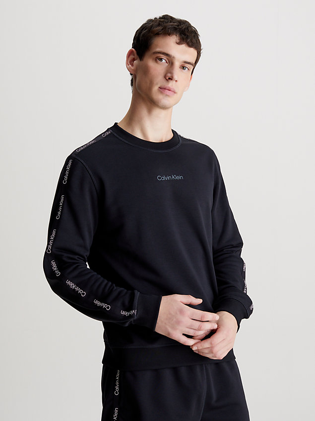 black french terry sweatshirt for men 