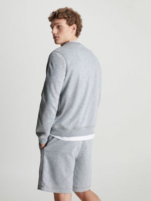 grey heather french terry sweatshirt for men ck sport