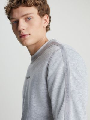 grey heather french terry sweatshirt for men ck sport