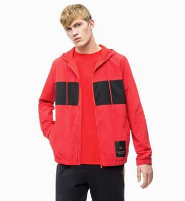 calvin klein windbreaker orange