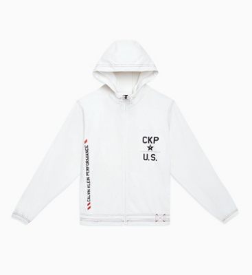 calvin klein white windbreaker
