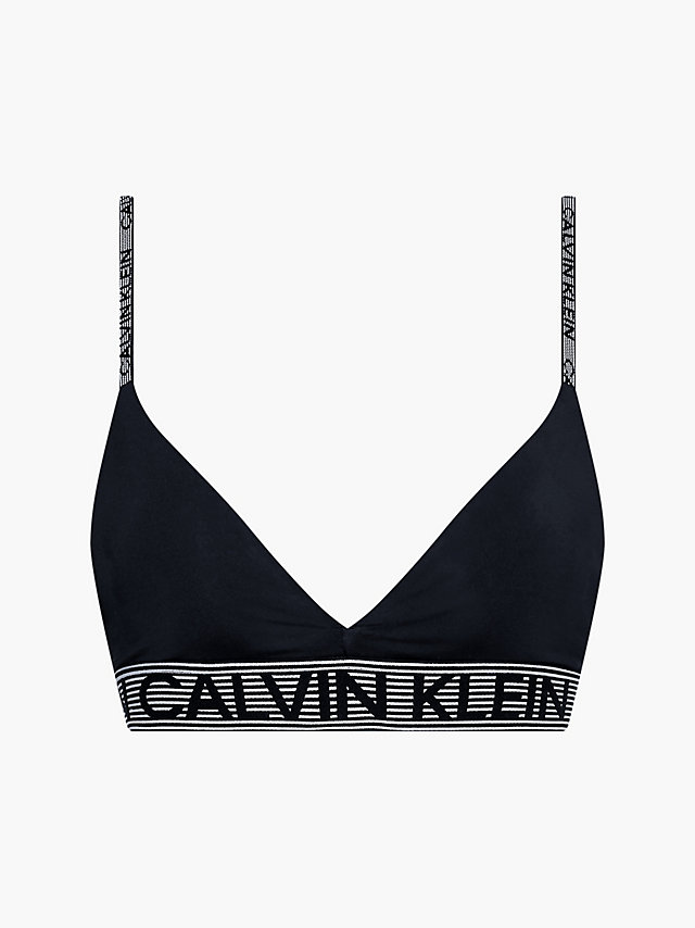 CK Black/ Bright White Low Impact Sports Bra undefined women Calvin Klein