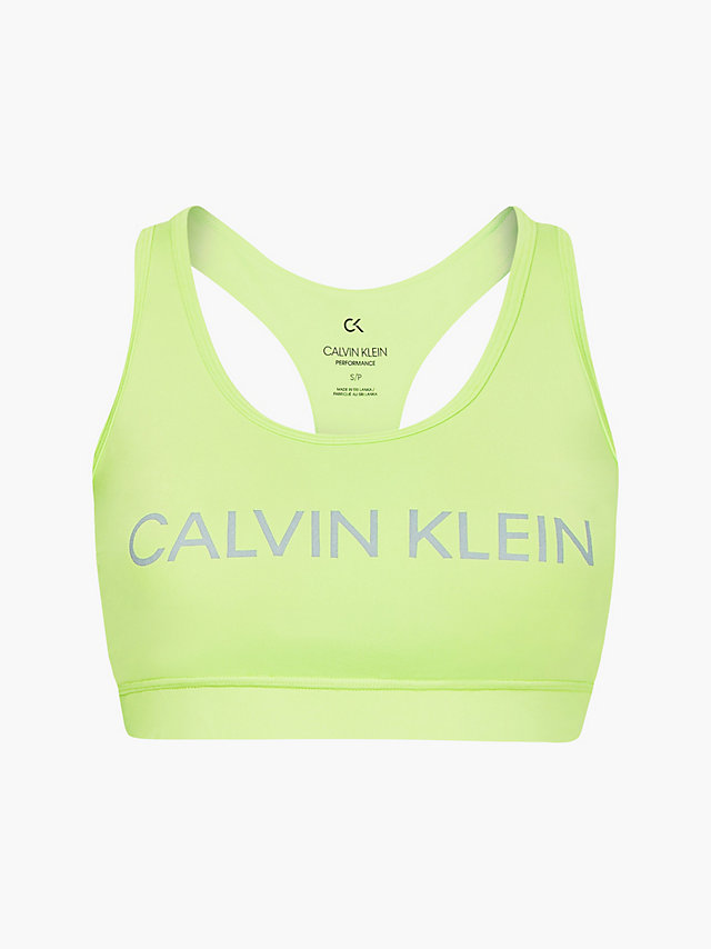 Acid Lime Medium Impact Sports Bra undefined women Calvin Klein