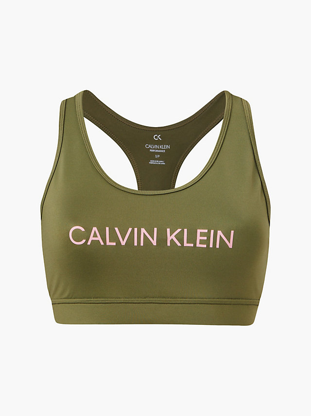 Capulet Olive/rose Quartz Medium Impact Sports Bra undefined women Calvin Klein
