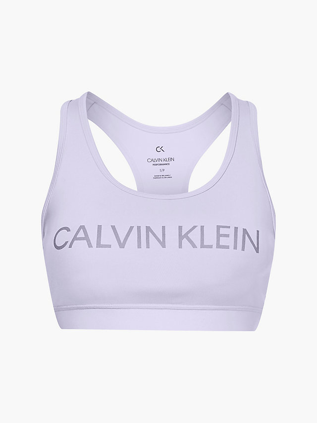 Purple Heather Medium Impact Sports Bra undefined women Calvin Klein