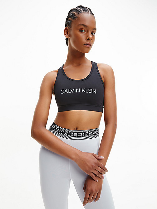 Calvin Klein Synthetic Recycled Polyester Low Impact Sports Bra in White Womens Clothing Lingerie Bras 