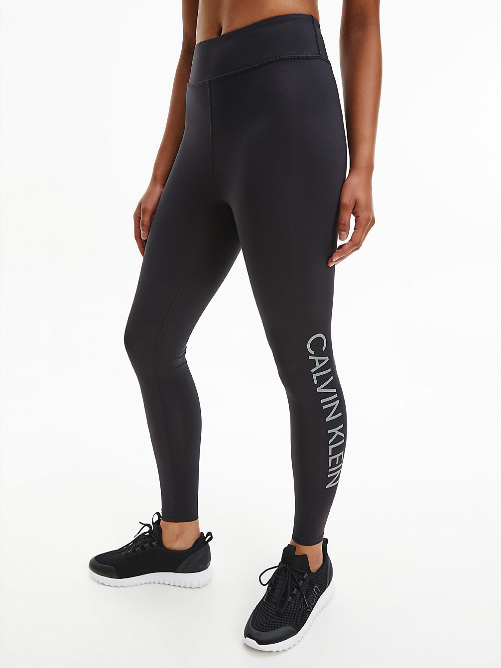 CK BLACK/REFLECTIVE SILVER Gym Leggings undefined women Calvin Klein