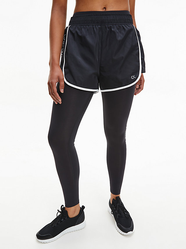 CK Black/ Bright White Gym Shorts undefined women Calvin Klein