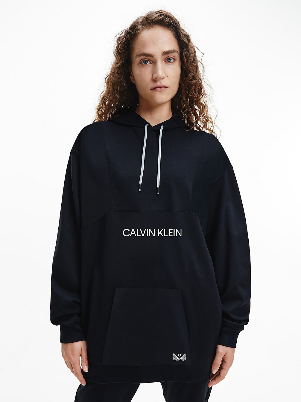 CK BLACK/SILVER REFLECTIVE Relaxed Comfort Stretch Hoodie undefined women Calvin Klein