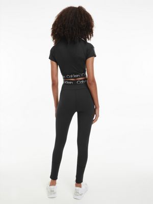 BLACK BEAUTY Cropped Gym-T-Shirt aus recyceltem Material für Damen CK PERFORMANCE