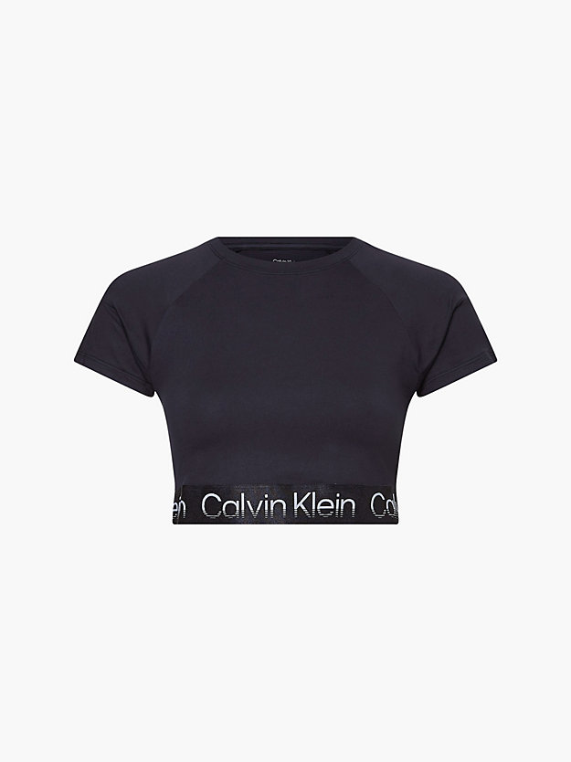 BLACK BEAUTY Cropped Gym-T-Shirt aus recyceltem Material für Damen CK PERFORMANCE