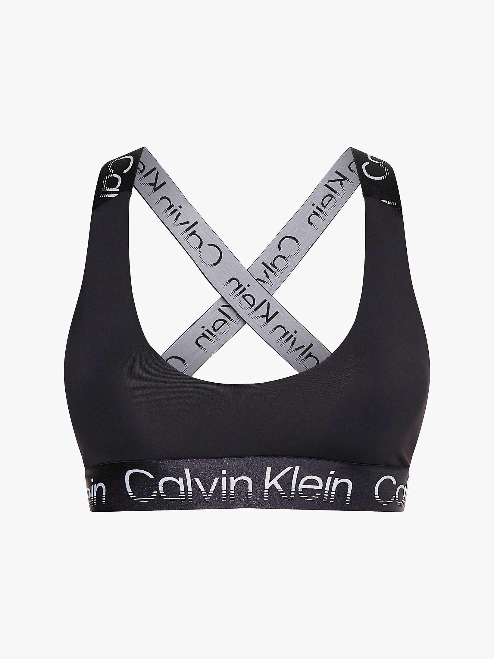 Black Beauty Recycled Medium Impact Sports Bra undefined women Calvin Klein