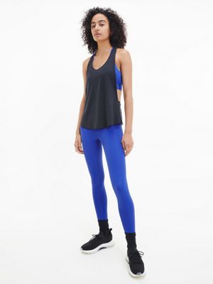 black beauty recycled polyester gym tank top for women ck performance