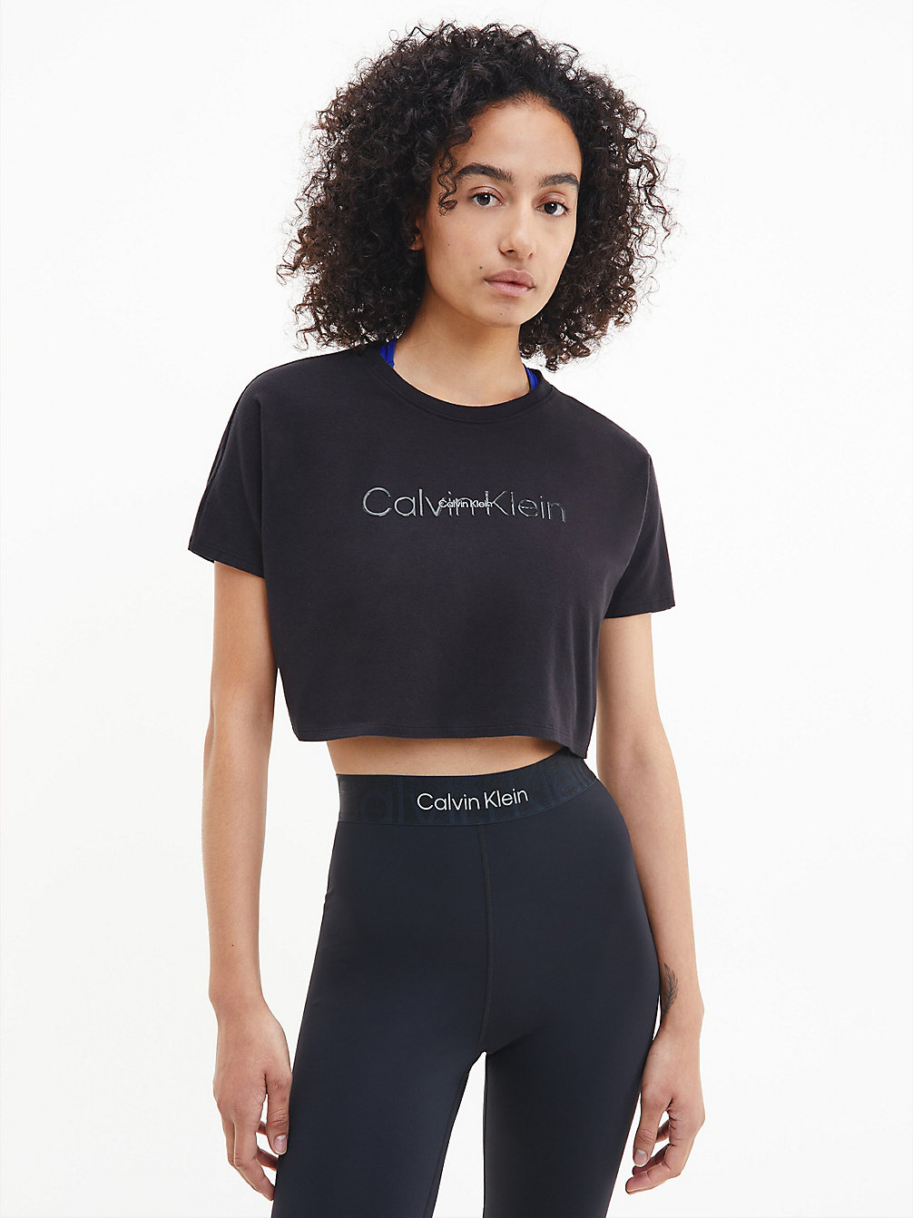 BLACK BEAUTY Cropped Sport T-Shirt undefined dames Calvin Klein