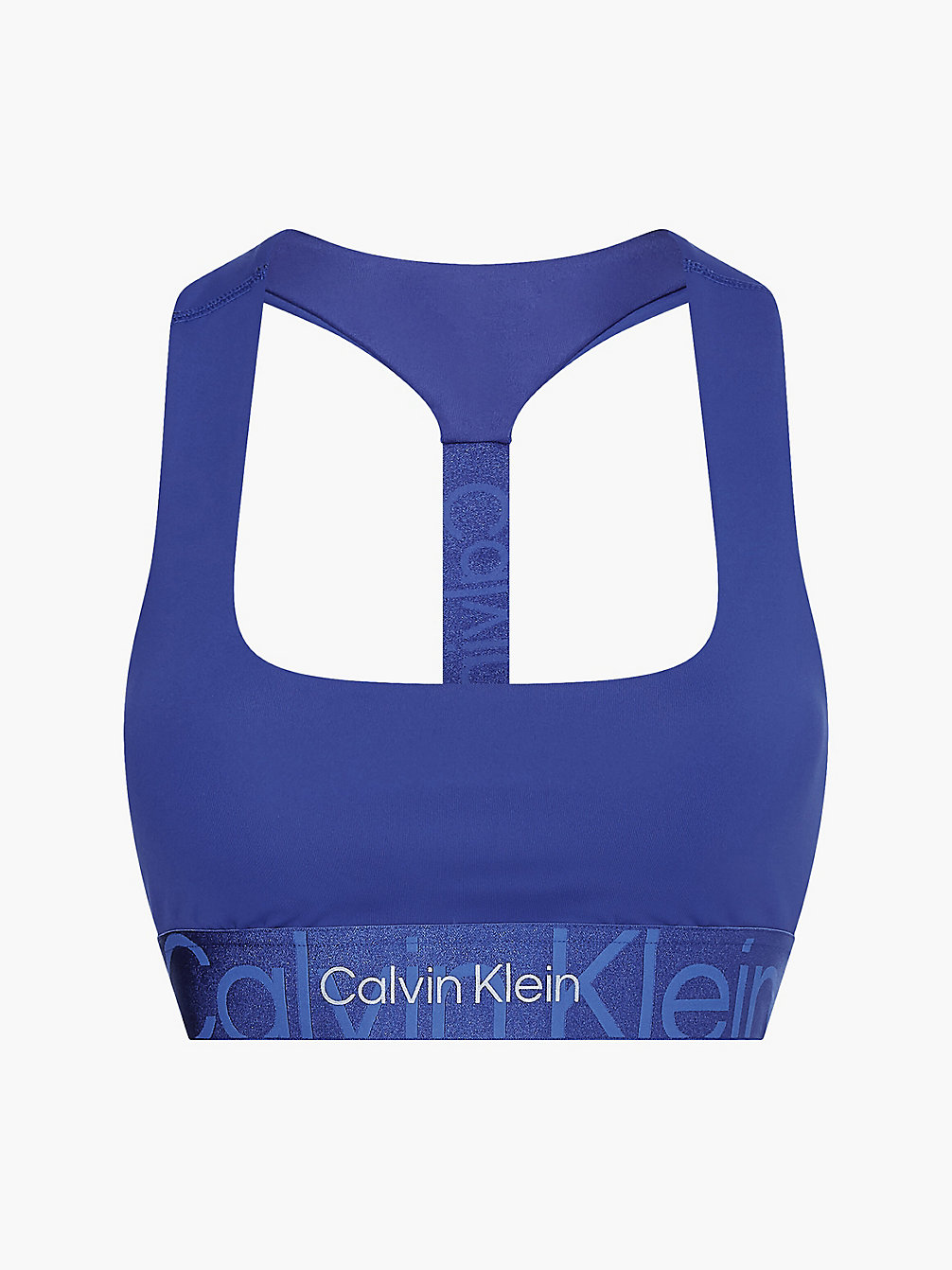 CLEMATIS BLUE Recycled Medium Impact Sports Bra undefined women Calvin Klein
