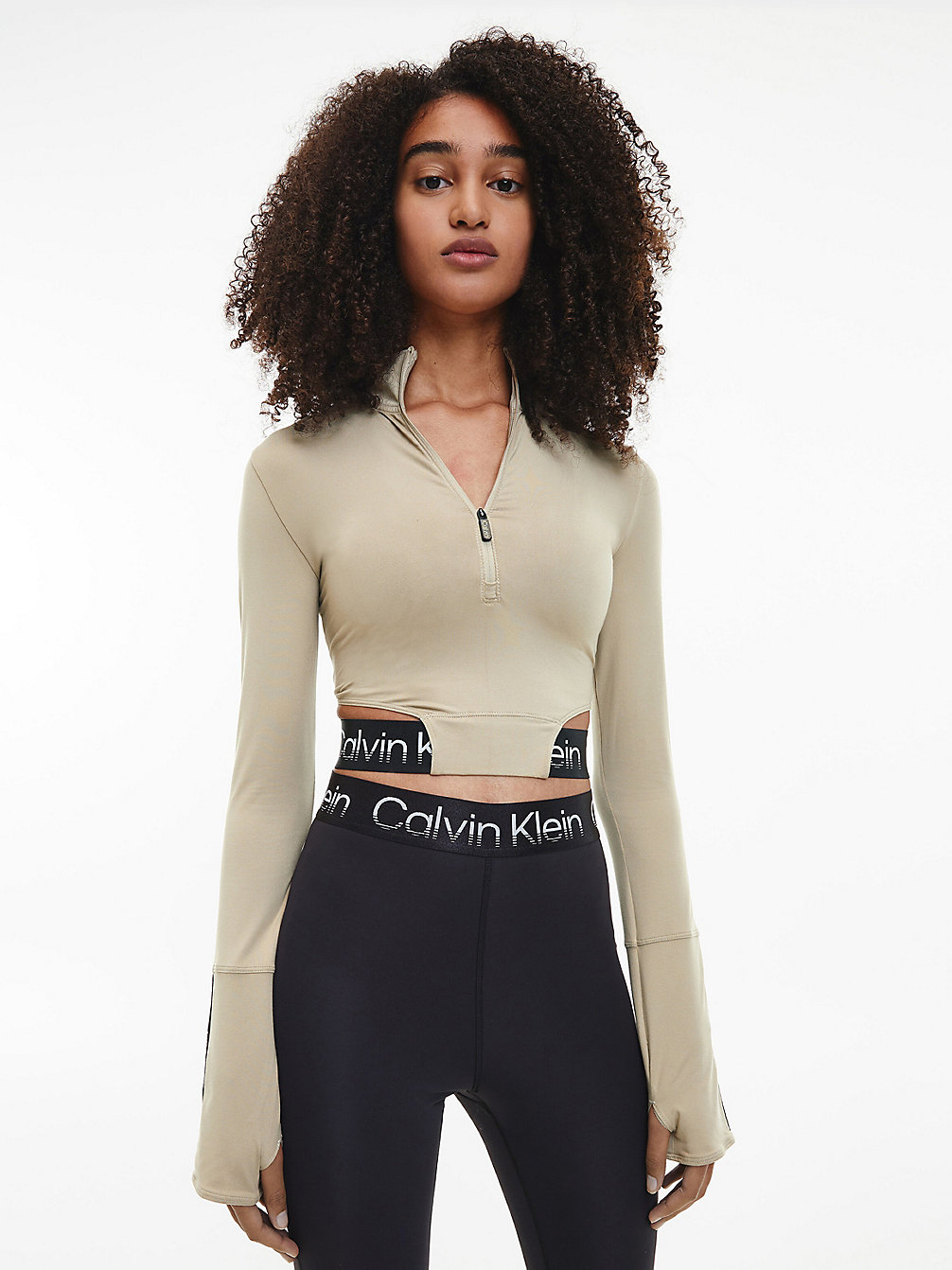 ALUMINUM Gerecyclede Cropped Sporttop undefined dames Calvin Klein