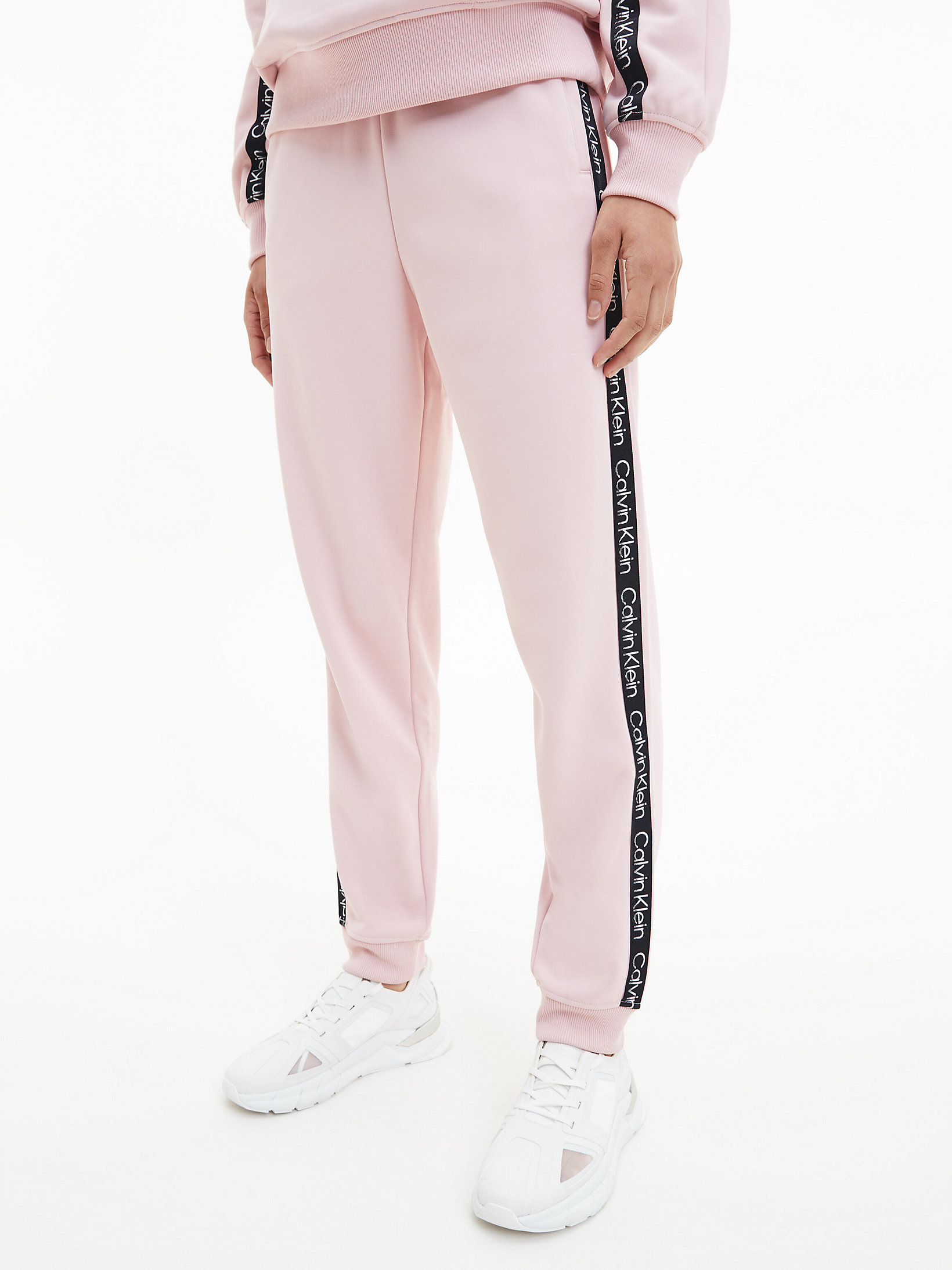 Silver Pink Fleece Joggers undefined women Calvin Klein