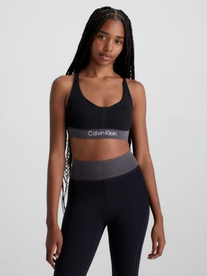 NIKE Womens Impact Strappy Sports Bra Size XL Gray Black Swoosh Athletic  Ladies