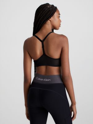 Calvin Klein Performance sports bra co-ord with logo tape in black