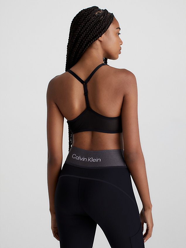 black high impact sports bra for women ck performance