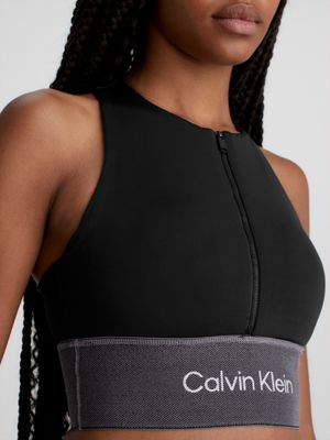 Stanik Calvin Klein Medium Support Sports Bra - shocking print