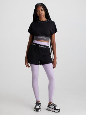 Calvin klein crop top and hot sale shorts set