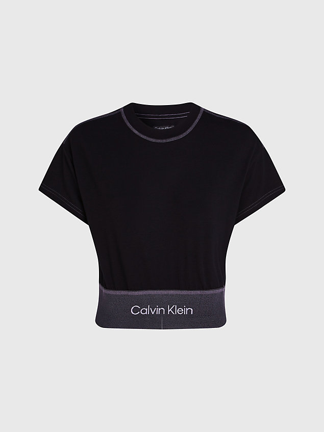 black cropped gym-t-shirt für damen - ck performance