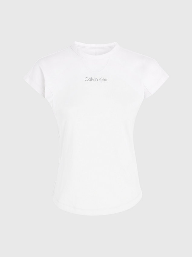 white gym t-shirt for women ck performance