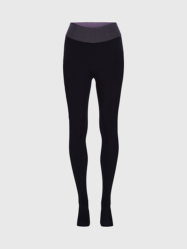 black steg-leggings für sport für damen - ck performance