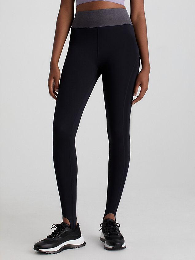black stirrup gym leggings for women ck performance