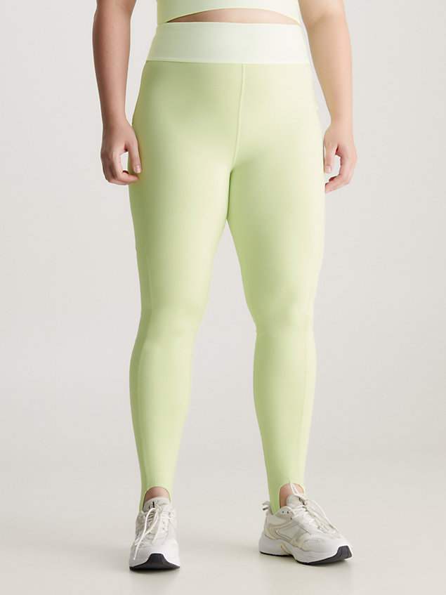green stirrup gym leggings for women ck performance