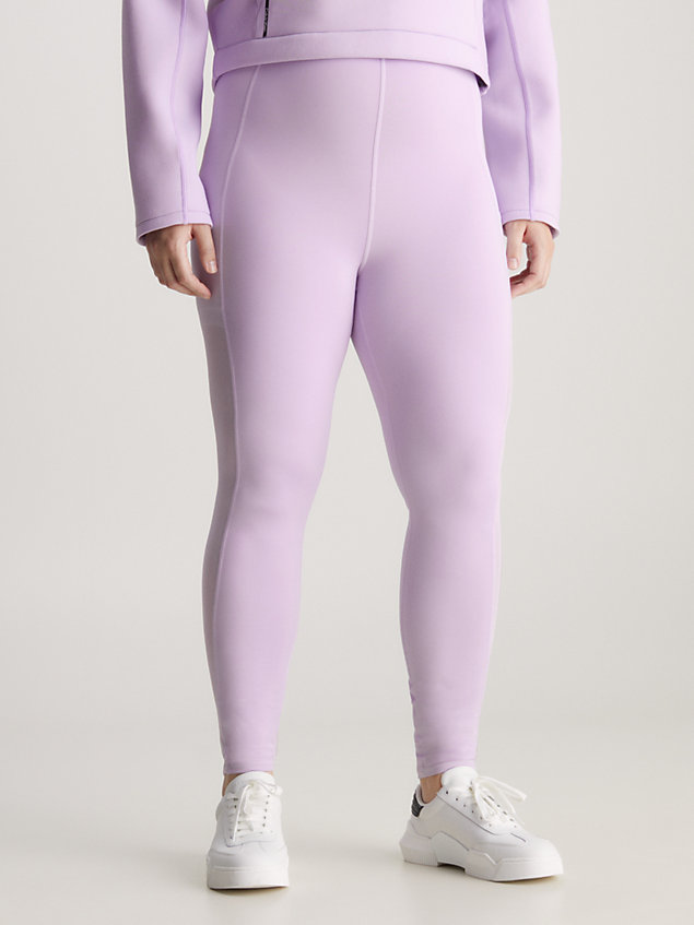 legging de sport 7/8 purple pour femmes ck performance