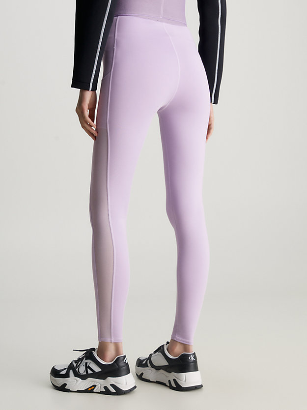 pastel lilac 7/8 gym leggings for women ck performance