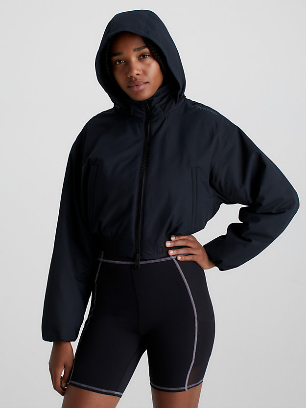 black beauty cropped padded jacket for women ck performance