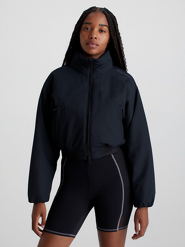black beauty cropped padded jacket for women ck performance