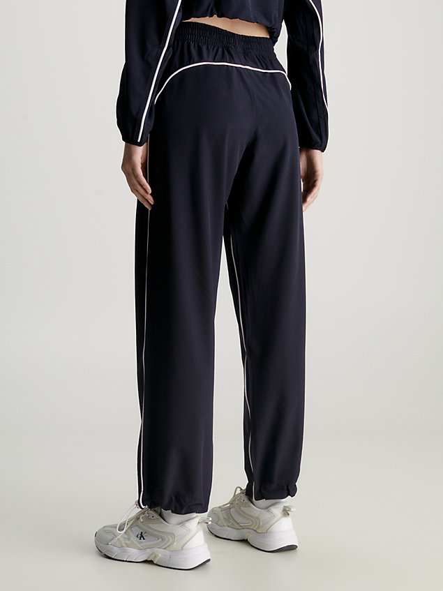 black relaxed parachute pants for women ck performance