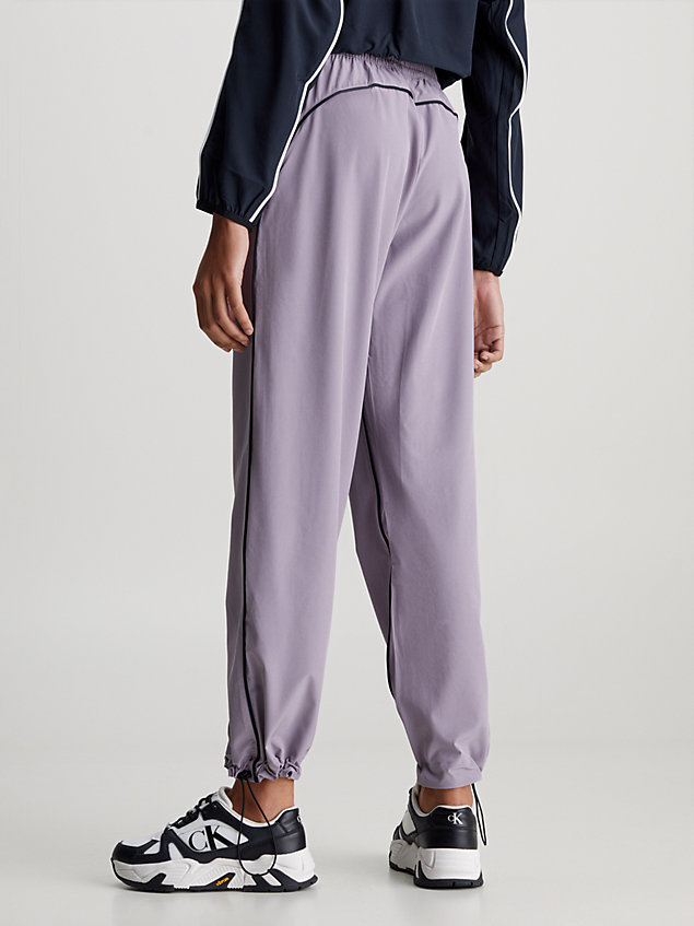 purple relaxed parachute pants for women ck performance