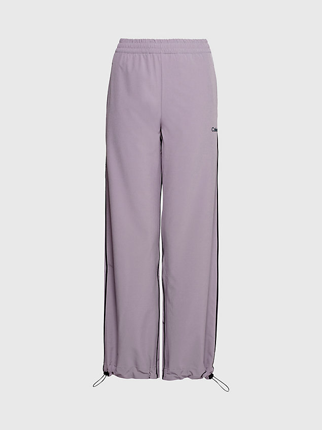 purple relaxed parachute pants for women ck performance