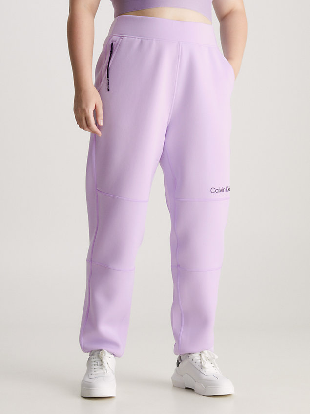 pantalon de jogging en maille 3d relaxed purple pour femmes ck performance