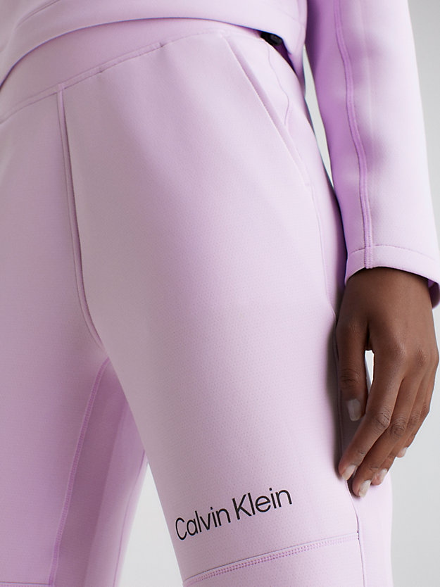 pastel lilac relaxed spacer gebreide joggingbroek voor dames - ck performance