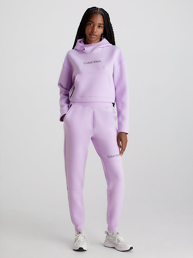 purple lässige jogginghose aus spacer-strick für damen - ck performance