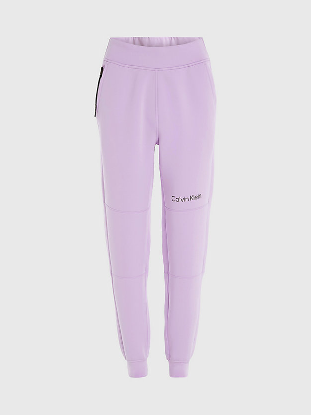 pastel lilac relaxed spacer gebreide joggingbroek voor dames - ck performance