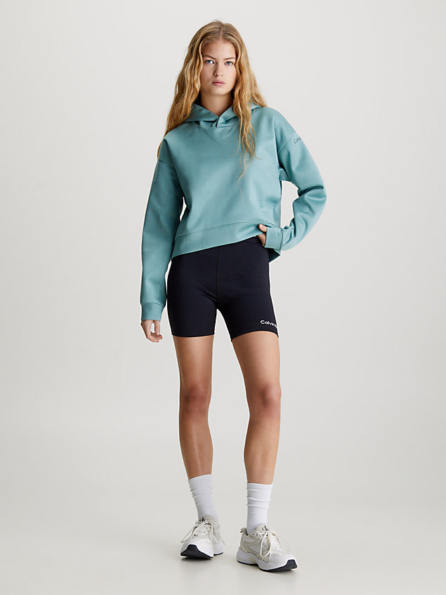 blue technical knit hoodie for women ck performance