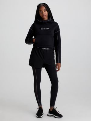 Calvin Klein Womens Performance Cropped Logo Hoodie