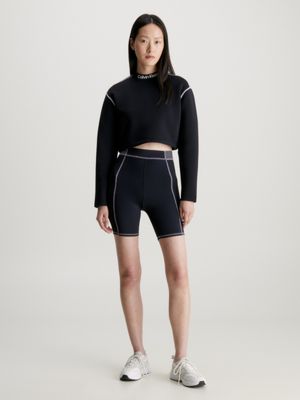 Calvin Klein Women's Performance Fleece Mock-Neck Sweatshirt Black Size Large main image 1