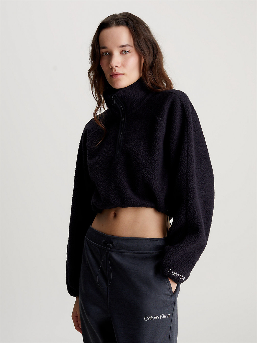 BLACK BEAUTY Teddy Sherpa Hybrid Hoodie undefined Damen Calvin Klein