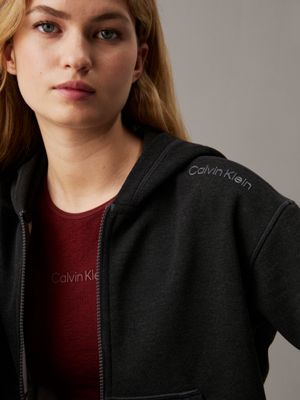 charcoal heather zip up hoodie for women ck sport