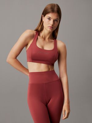 pink medium impact sports bra for women ck sport